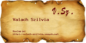 Valach Szilvia névjegykártya
