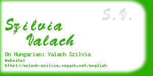 szilvia valach business card